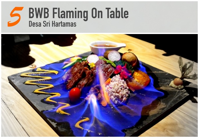 BWB Flaming On Table