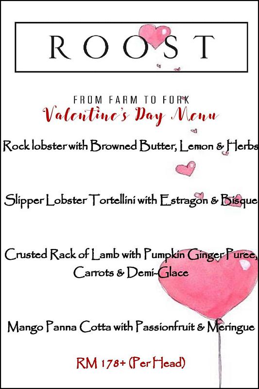 Click here to view ROOST's Valentine's menu