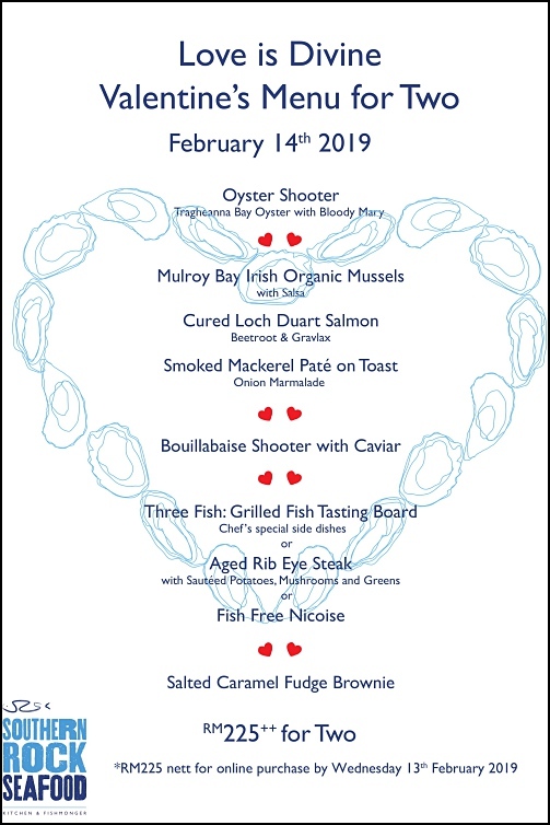 Click here to view Southern Rock Seafood Valentine's Menu