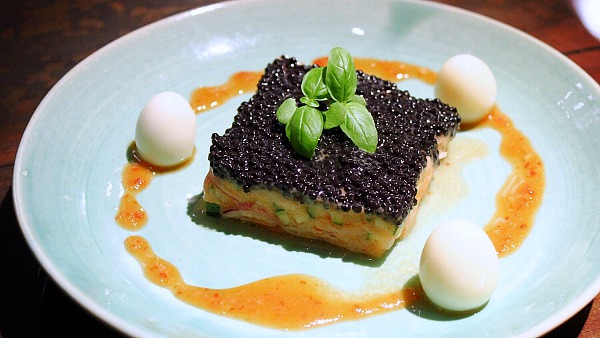 Click here to view Salmon Tartar with Quail Eggs and Caviar