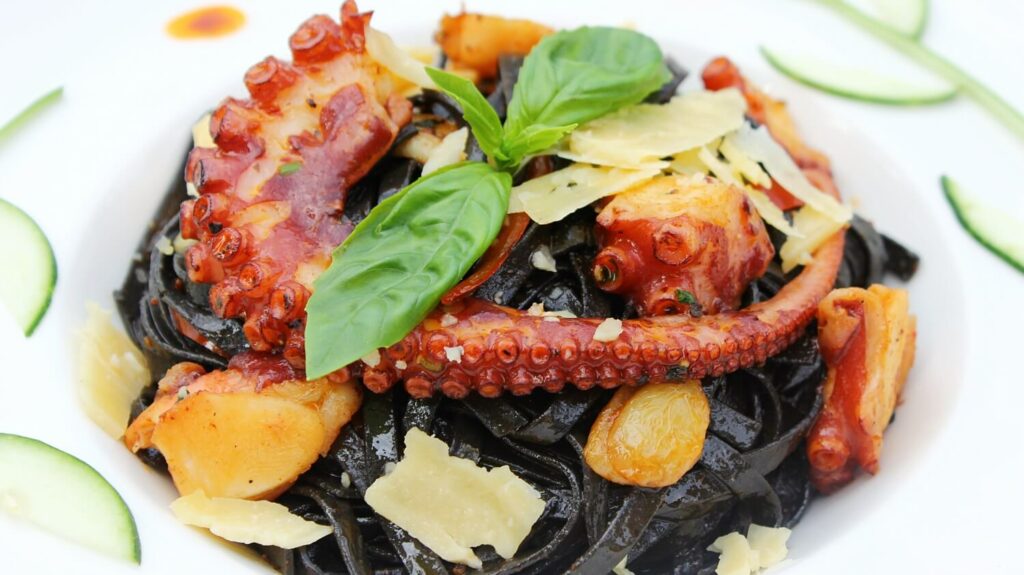 View Squid Ink Linguine at Pier 12 Seafood Tavern