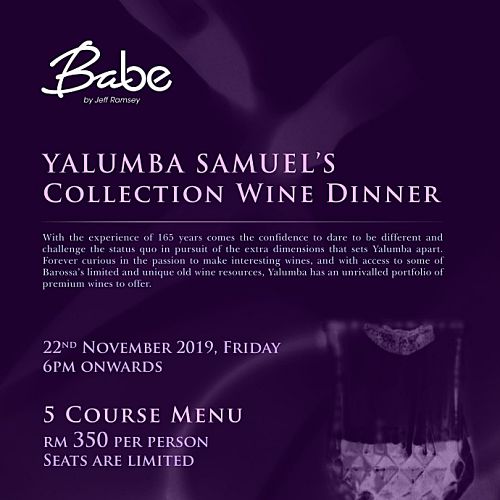 View Yalumba Samuel's Collection Wine Dinner at Babe