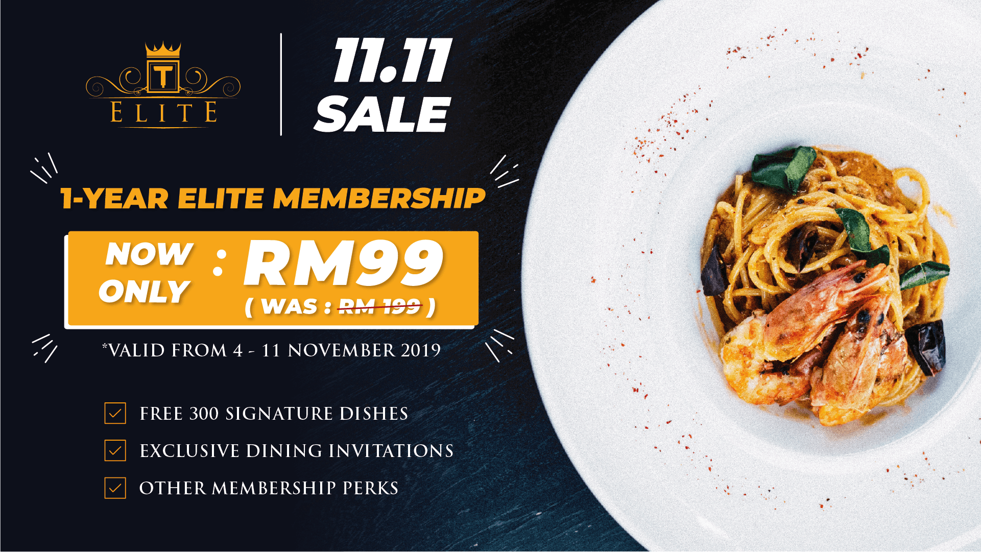 1111 Sale - Only RM99 for 1-Year ELITE Membership!