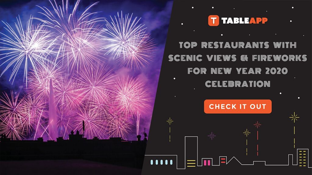 View Top Restaurants for New Year 2020 Celebration with Scenic Views, Fireworks, New Year Delights and More!