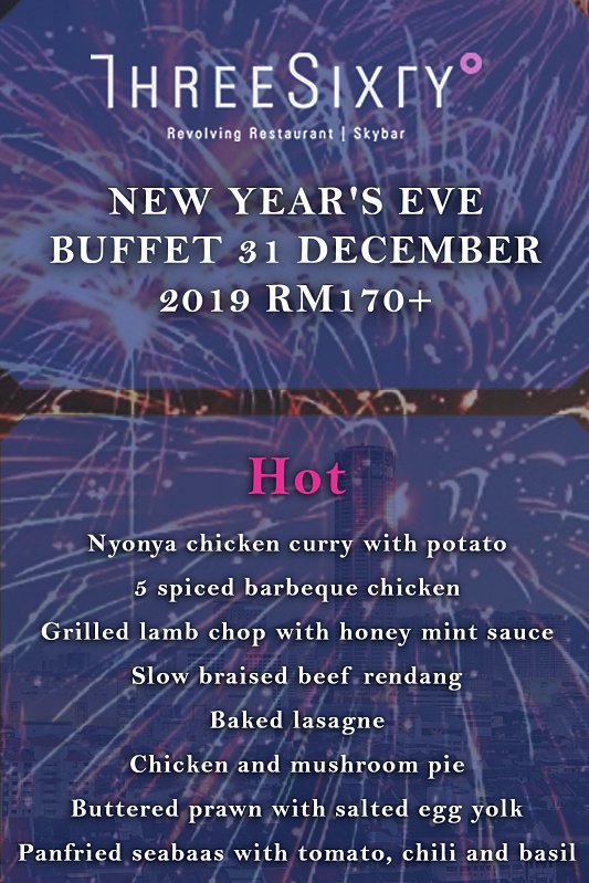 View New Year's Eve Menu at Three Sixty Revolving Restaurant