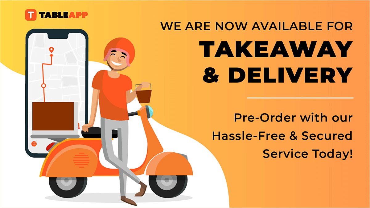 You Can Now Order Food Takeaway & Delivery Via TABLEAPP