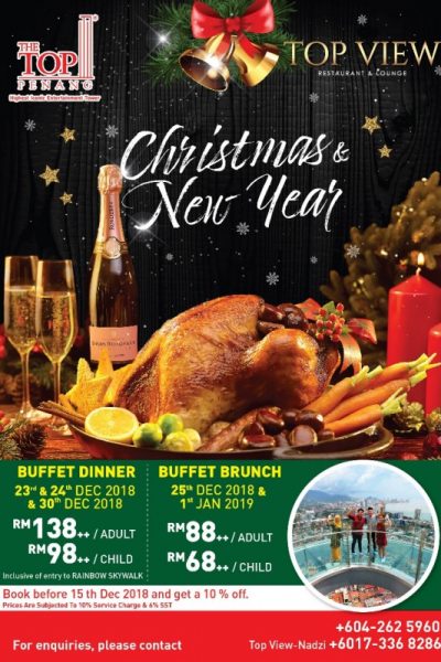 Click here to view Christmas Menu at TOP View Restaurant & Bar