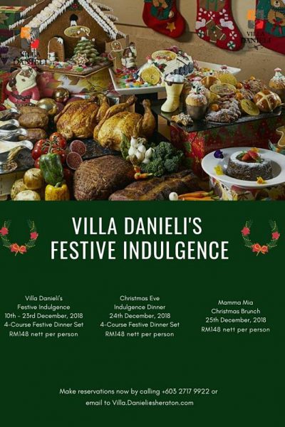Click here to view Christmas Menu at Villa Danieli